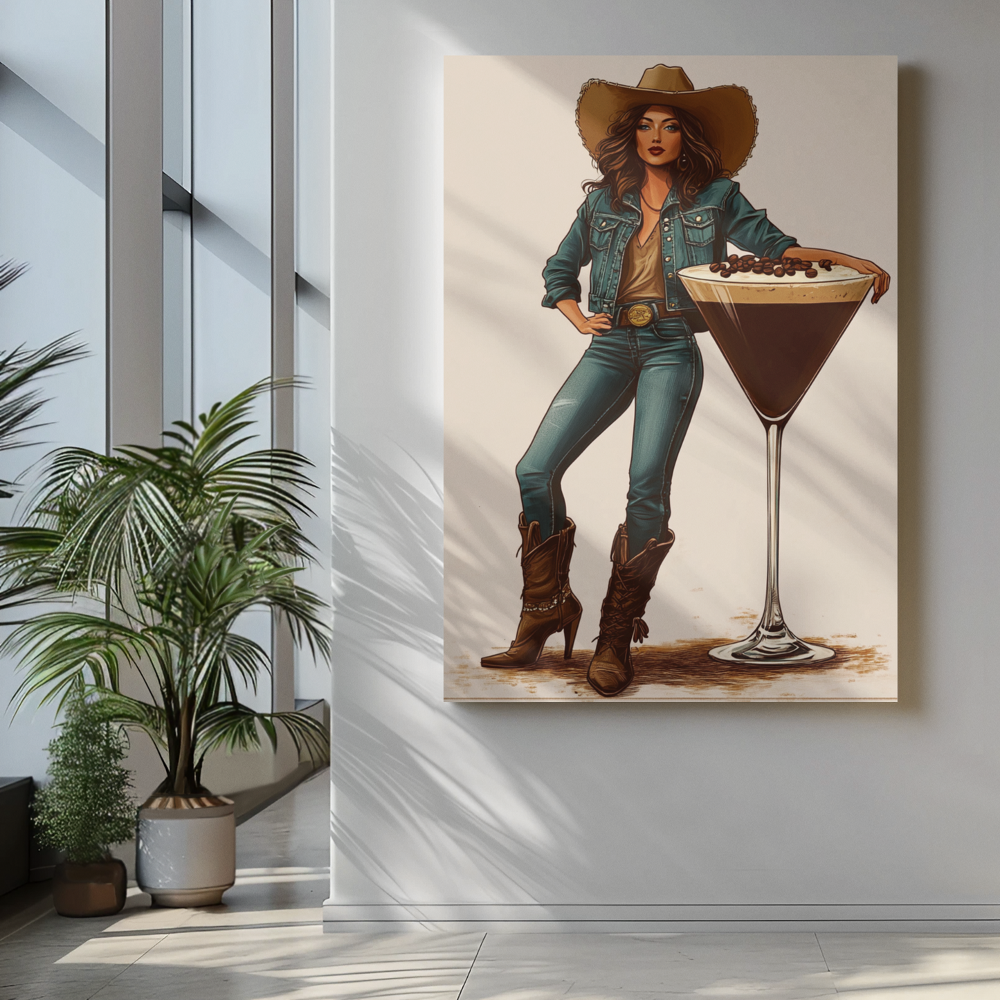 Cowgirl Espresso Martini Wall Art