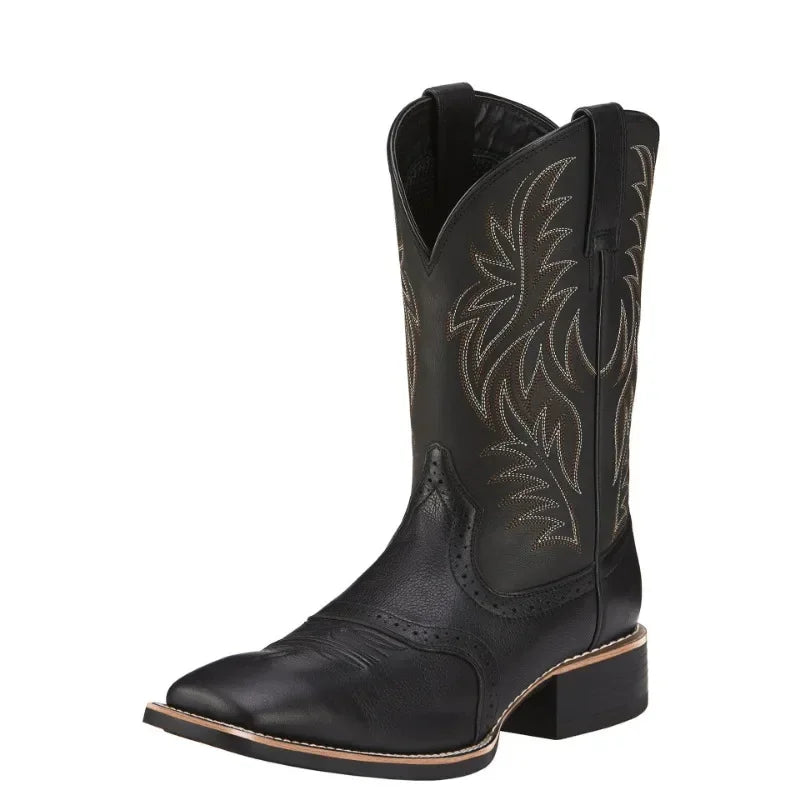 Classic Western Cowboy Boots - Brown & Black